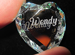 Engraved Heart Crystal